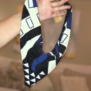 Beaded bandana style necklace